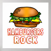 Poster Rock hamburgers (Devant)