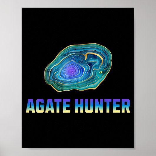 Poster Rock Hunting Rock Collector Agate Geology Agate Hu (Devant)