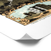 Poster Rock Island, IL Carte panoramique - 1869 (Coin)