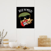 Poster Rock n Moisissure Funny Pun de pain Dark BG (Cuisine)