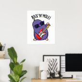 Poster Rock N Mole Funny Animal Pun (Bureau à domicile)