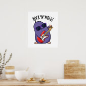 Poster Rock N Mole Funny Animal Pun (Cuisine)