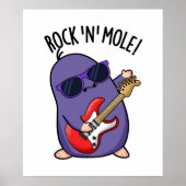 Poster Rock N Mole Funny Animal Pun (Devant)