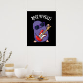 Poster Rock N Mole Funny Animal Pun Dark BG (Cuisine)