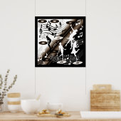 Poster Rock 'N' Roll Dance Music (Cuisine)