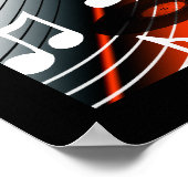 Poster Rock 'N' Roll Dance Musique Rouge (Coin)