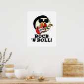Poster Rock n Roll Funny Sushi Roll Pun (Cuisine)