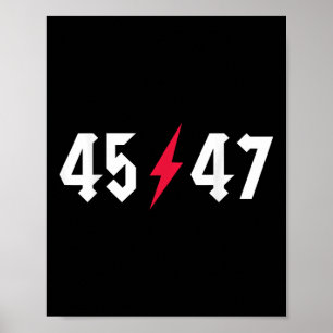 Poster Rock On Trump 45 47 Le Président Trump Rocks