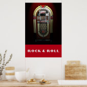 Poster Rock & Roll Jukebox 36 x 24 (Cuisine)