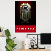 Poster Rock & Roll Jukebox 36 x 24 (Bureau à domicile)