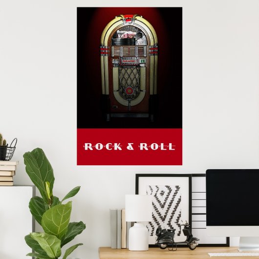 Poster Rock & Roll Jukebox 36 x 24 (Bureau à domicile)