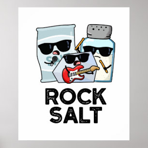 Poster Rock Salt Funny Condiment Music Pun