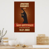 Poster rock Star Bar Mitzvah en Brown (Cuisine)