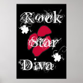Poster "Rock Star Diva In Black" (Devant)