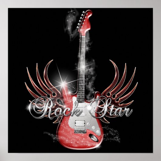 Poster Rock Star Guitare Wing (Devant)