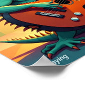 Poster Rock Star Iguana Jouer un instrument (Coin)