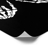 Poster Rock Star Rock Skeleton Hands Rocker Éffrayant Hal (Coin)