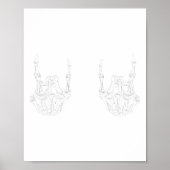 Poster Rock Star Rock Skeleton Hands Rockfun Hallow (Devant)