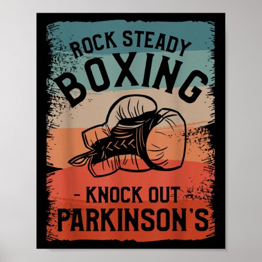 Poster Rock Steady Boxing Knock Out Parkinsons Sensibilis (Devant)
