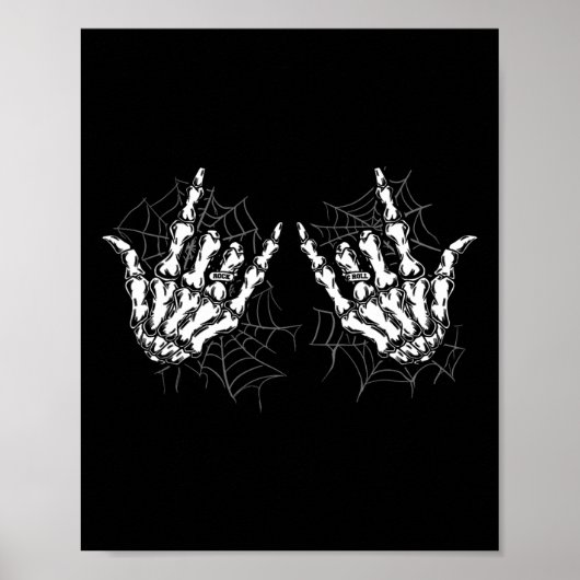 Poster Rock Sur Band Rock Et Roll Hommes Femmes Halloween (Devant)