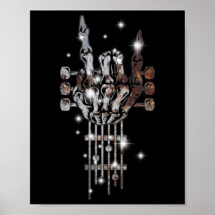 Poster Rock Sur Guitare Neck Concert Bynd Tee - shirts Po