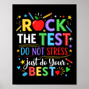 Poster Rock The Test Day Test Day Funny Enseignant Hommes