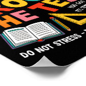 Poster Rock The Test Drôle de journée de test Enseignant (Coin)