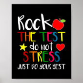Poster Rock The Test Teacher Test Day Test Test Day Drôle (Devant)