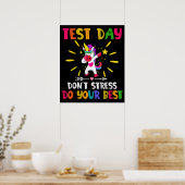 Poster Rock The Test Teacher Test Day Testing Day Funny (Cuisine)