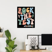 Poster Rock The Test Testing Day Motivational Teacher (Bureau à domicile)