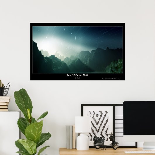 Poster Rock vert (Bureau à domicile)