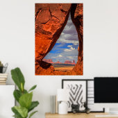 Poster Rock window to Monument Valley (Bureau à domicile)