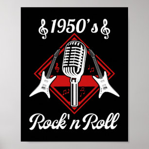 Poster Rockabilly les années 50 Rock et Roll Music