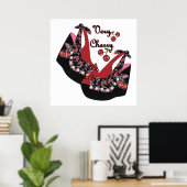 Poster Rockabilly Very Cherry Shoes (Bureau à domicile)