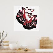 Poster Rockabilly Very Cherry Shoes (Cuisine)