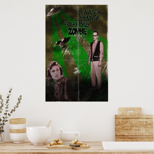 Poster Rockabilly Zombie (Cuisine)