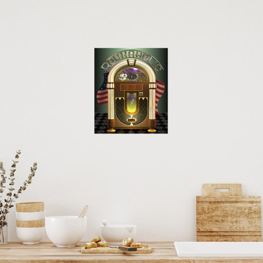 Poster Rockaholic de Jukebox (Cuisine)