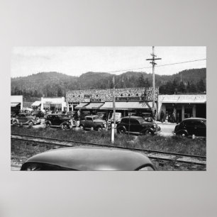 Poster Rockaway, Oregon - Section principale des affaires