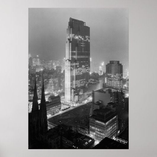 Poster Rockefeller Center New York NY 1933 (Devant)