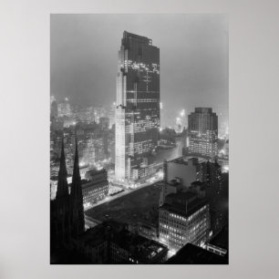 Poster Rockefeller New York central NY 1933