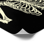 Poster Rocker Skeleton Casquette Skin Cool Halloween Punk (Coin)