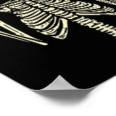 Poster Rocker Skeleton Casquette Skin Cool Halloween Punk (Coin)