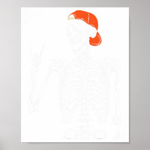 Poster Rocker Skeleton Rocher À La Main Sur Costume Amusa