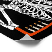 Poster Rocker Skeleton Rocher Main Rock Sur Costume Drôle (Coin)