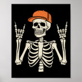 Poster Rocker Skeleton Rock Halloween Halloween Skeleton (Devant)