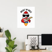 Poster Rocket Et Rouleau Drôle Rocket Pun (Bureau à domicile)