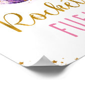 Poster Rocket Fuel Rose Gold Space Anniversaire (Coin)