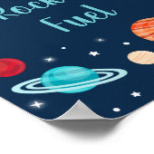 Poster Rocket Fuel Space Rocket Ship Planètes Anniversair (Coin)