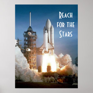 Poster Rocket Launch Reach for the Stars