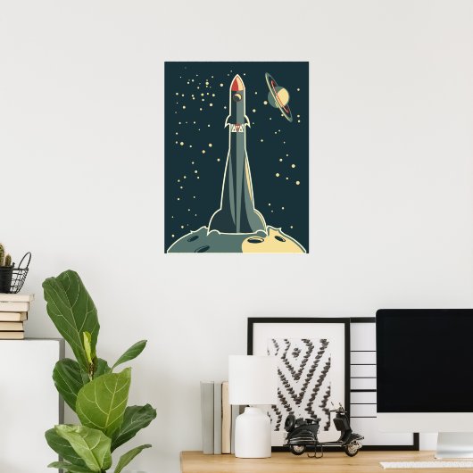 Poster Rocket Space (Bureau à domicile)